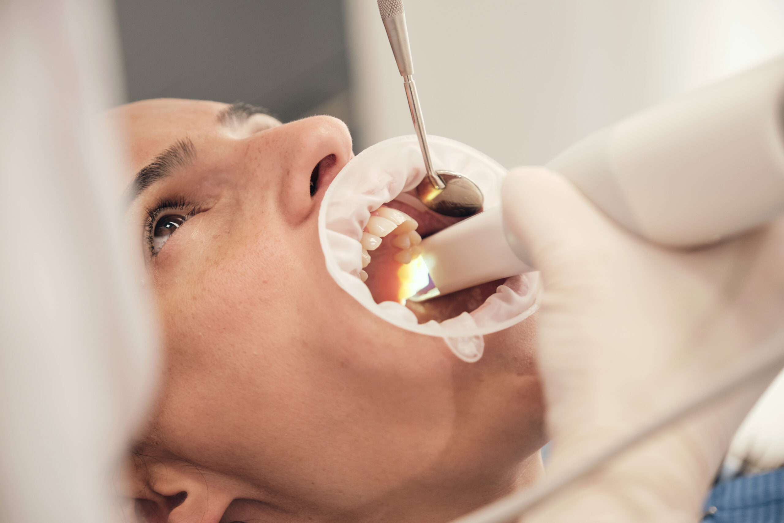 Healthy smile after restorative dental treatment
